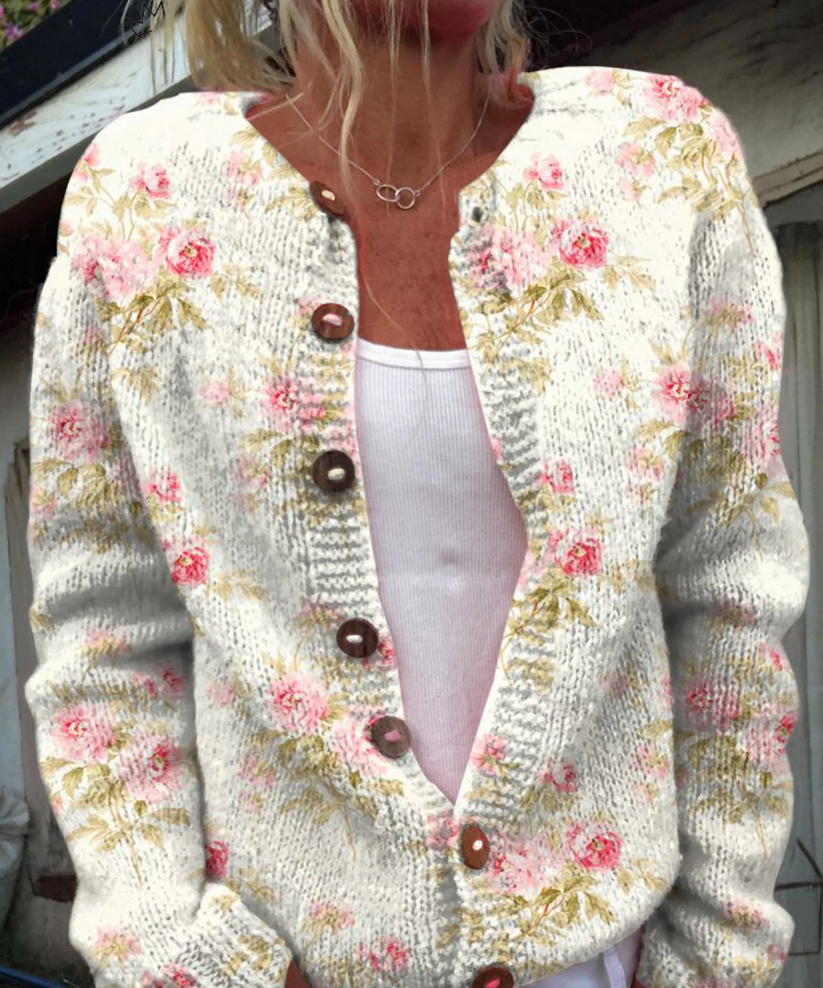 Kerensa™ | Cardigan en maille floral vintage
