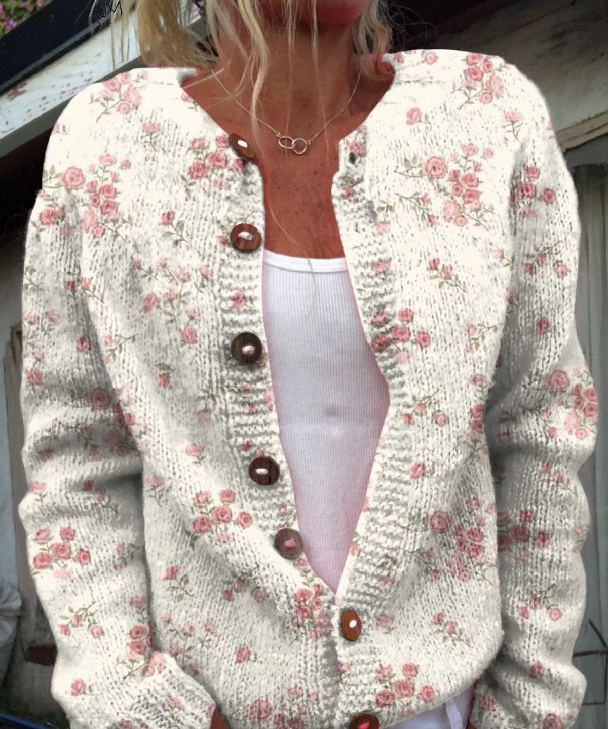Evanthea™ | Cardigan en maille floral vintage