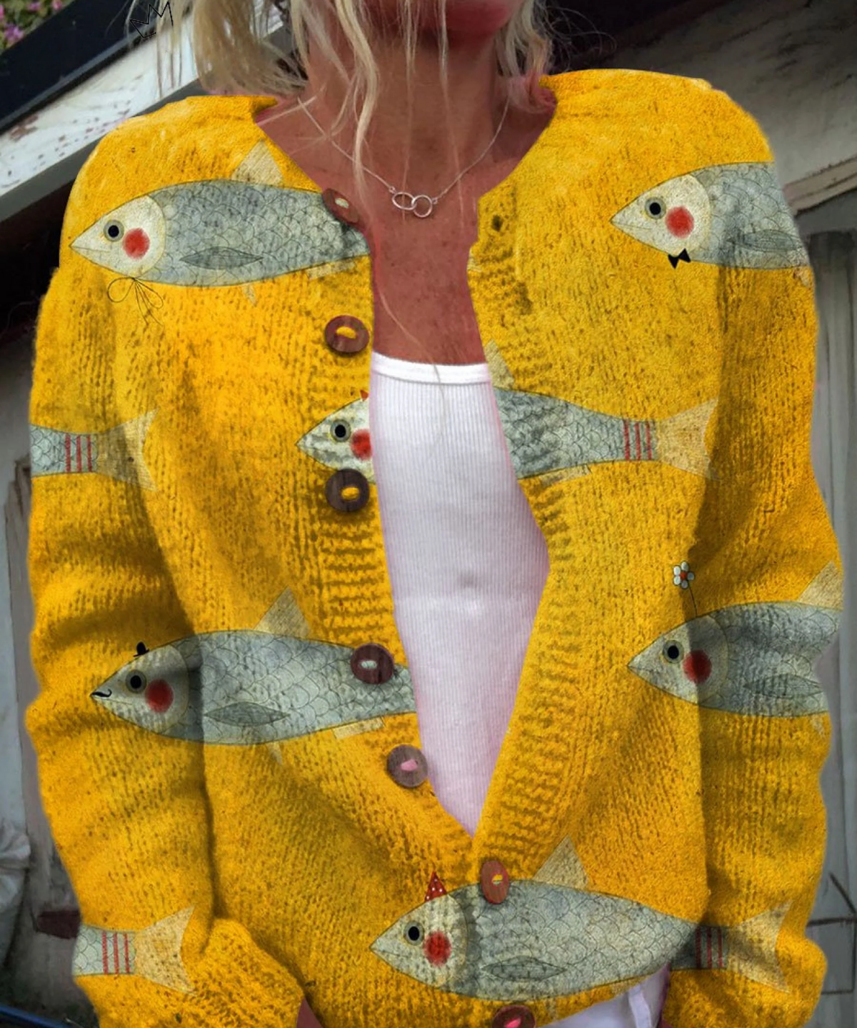 Anouk™ | Cardigan en maille vintage