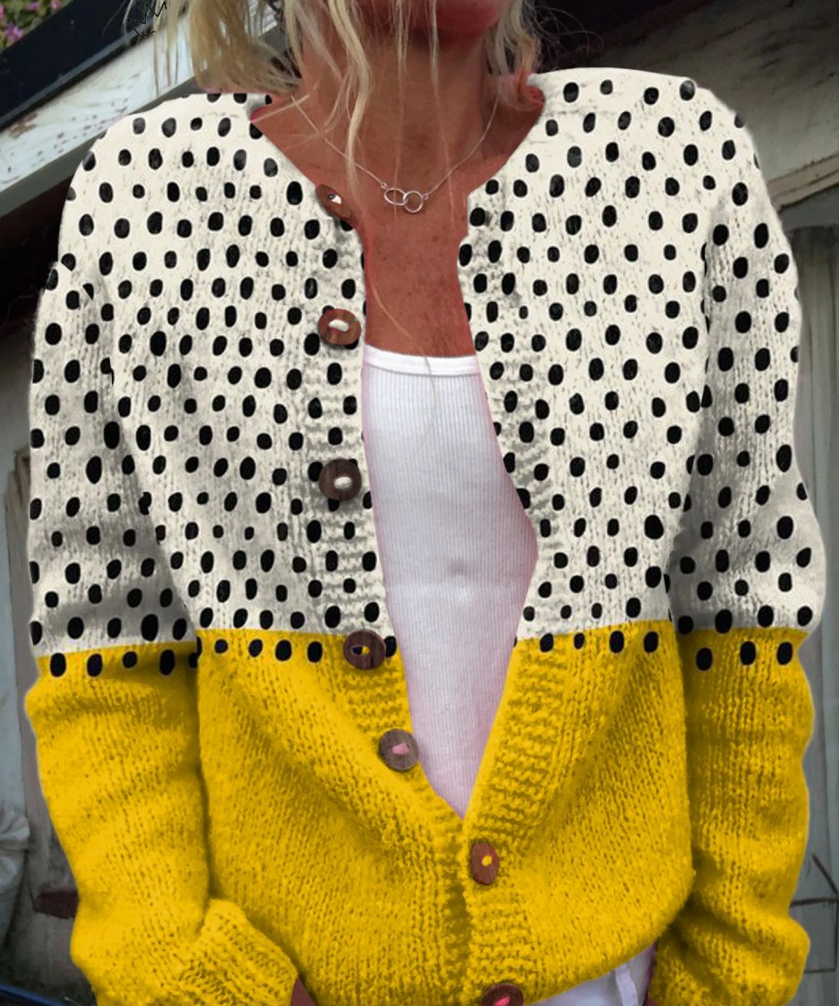 Junella™ | Cardigan en maille vintage