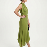 Wanda | Sukienka Midi Halter z Drapowaniem