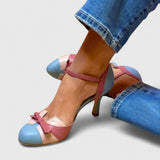 Zofia – Eleganckie Buty na Obcasie z Kokardką