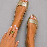 Adelina | Złote Sandały Comfort Chic