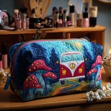 Quilted Cosmetic Bag with Moonlight Journey