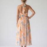Elin | Miękka Sukienka Midi Halter