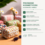 Kuferek kosmetyczny z haftem kolibrów