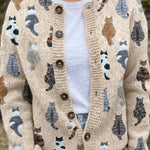 Moxley | Cardigan en maille à motif félin