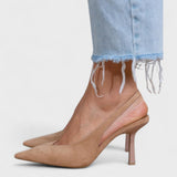 Magda – Eleganckie Czółenka Slingback na Szpilce