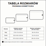 Kwietowana kosmetyczka z porannym światłem